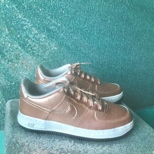 Rose gold nike air force 1s
